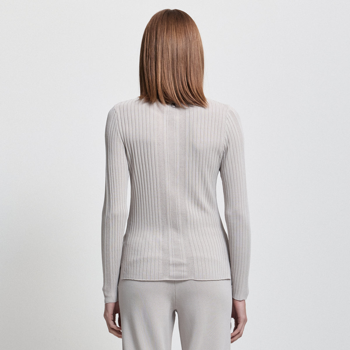 Base Layer Multi-Rib Long Sleeve Knit - Oyster