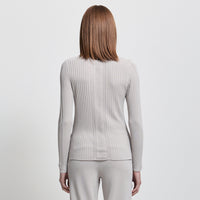 Base Layer Multi-Rib Long Sleeve Knit - Oyster