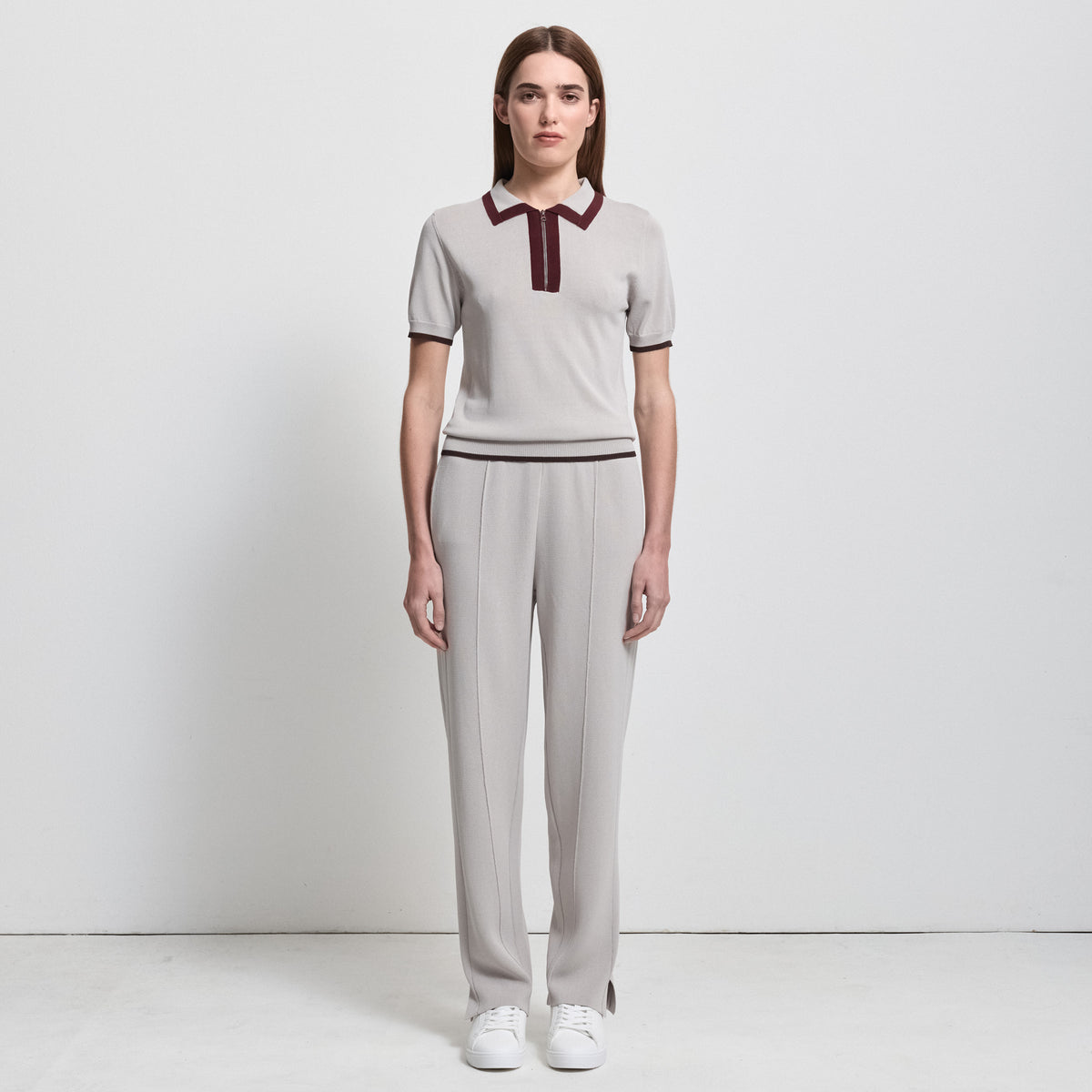 Base Layer Zip Polo - Oyster