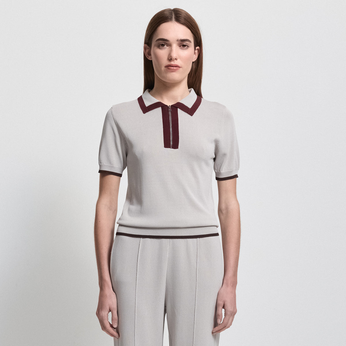 Base Layer Zip Polo - Oyster