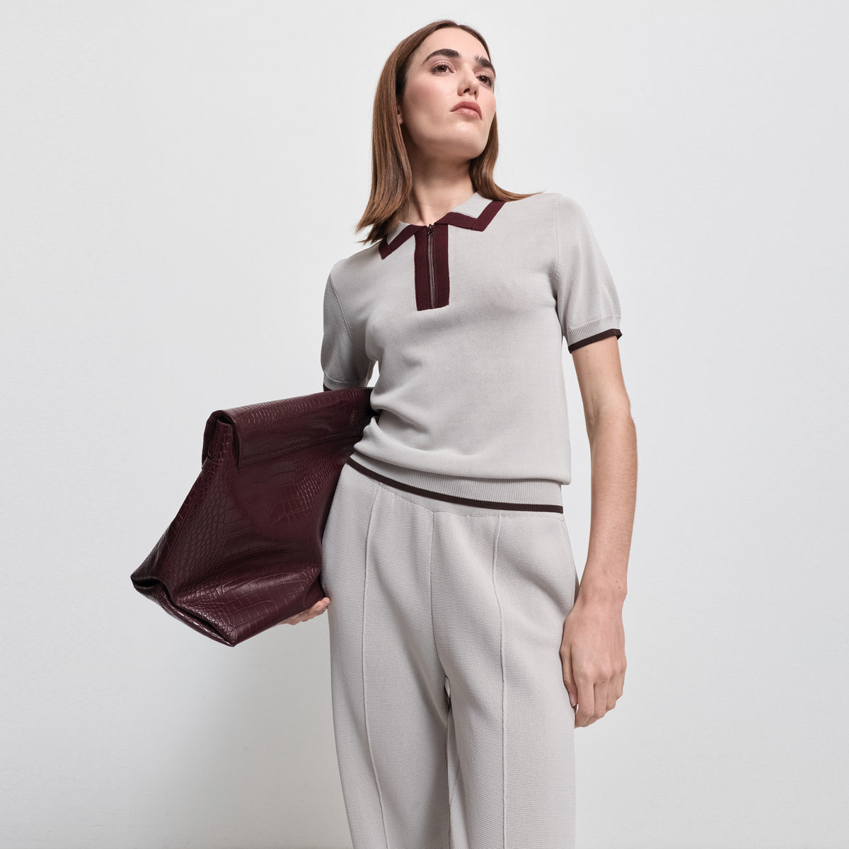 Base Layer Zip Polo - Oyster