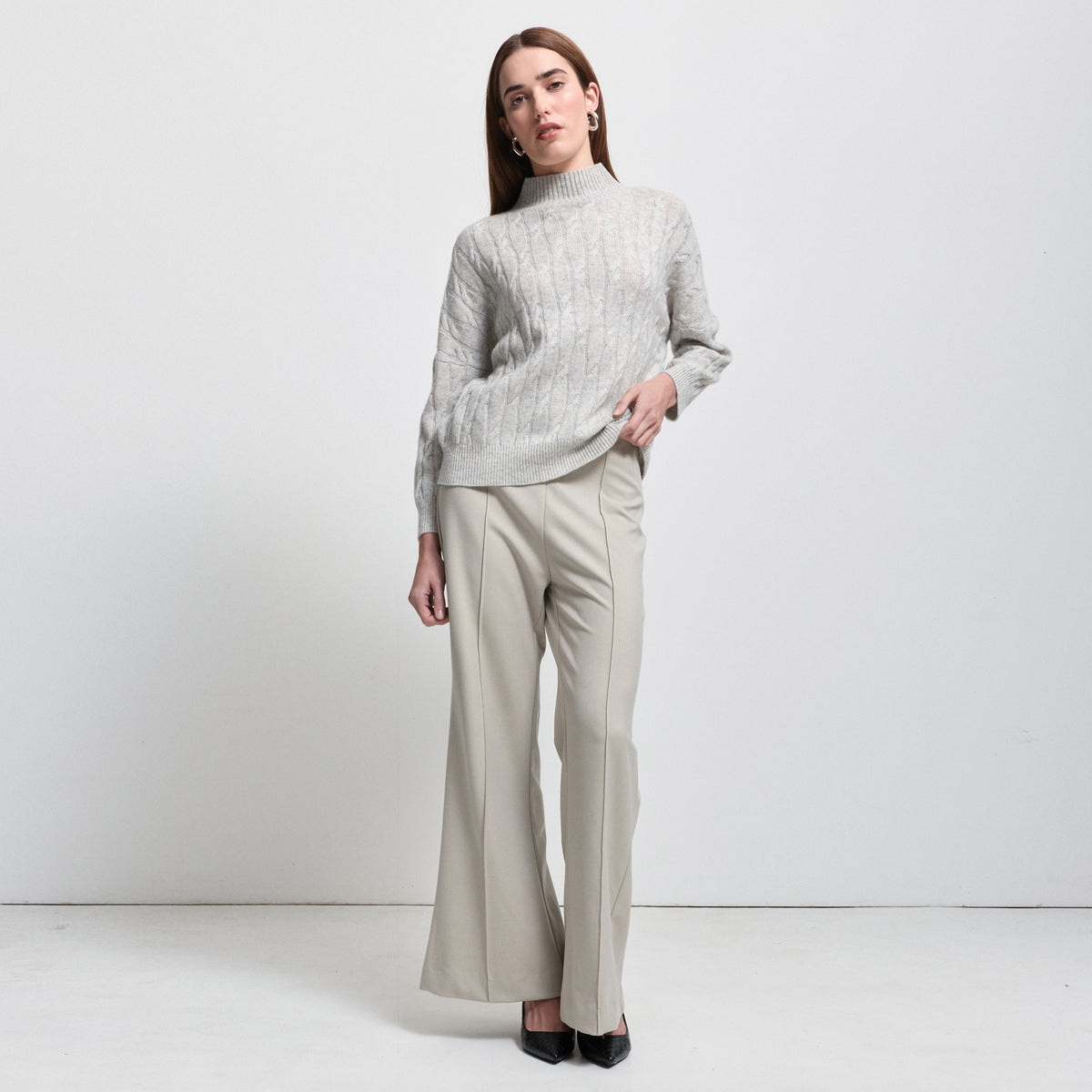 Carissa Cashmere Blend Knit - Oyster