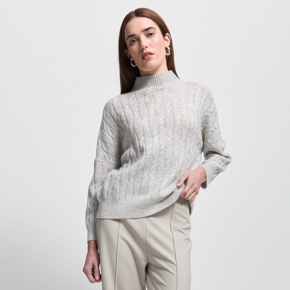 Carissa Cashmere Blend Knit - Oyster