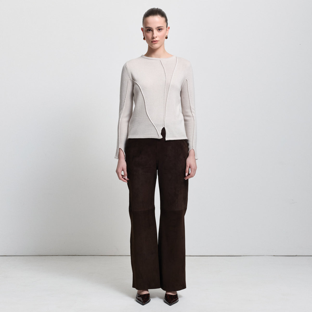 Maya Cashmere Blend Knit - Oyster