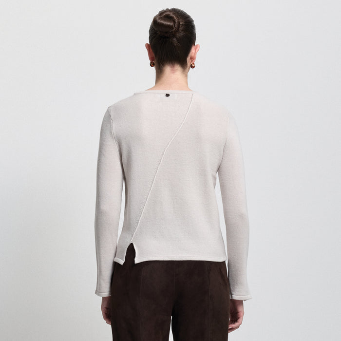 Maya Cashmere Blend Knit - Oyster