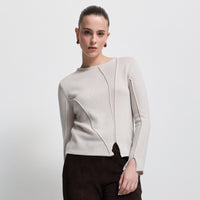Maya Cashmere Blend Knit - Oyster