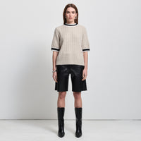 Xavier Shorts - Jet Black Leather