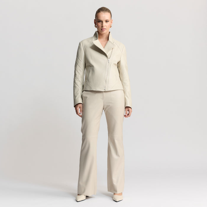 Harper Leather Pant - Porcelain