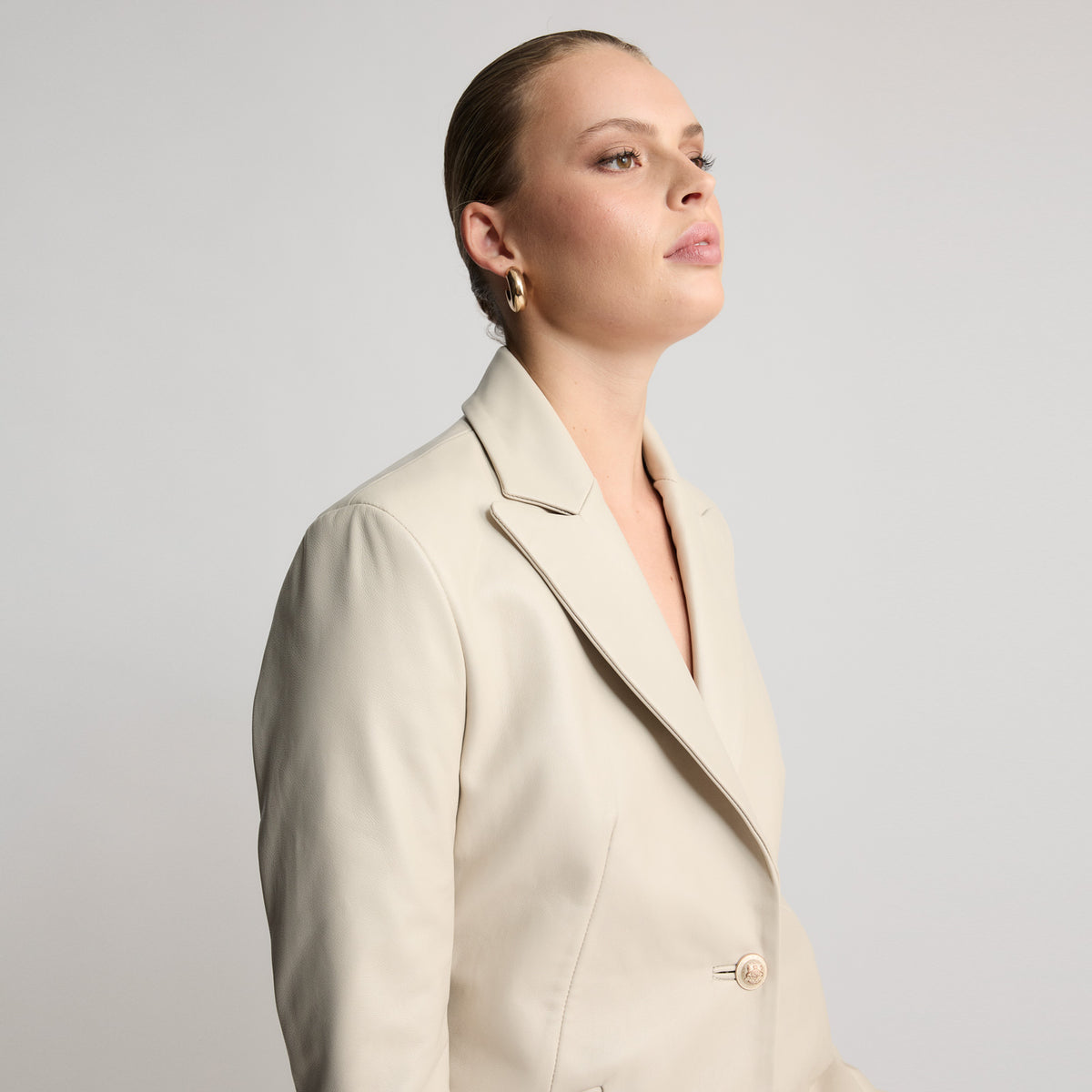 Samantha - Tailored Blazer - Porcelain