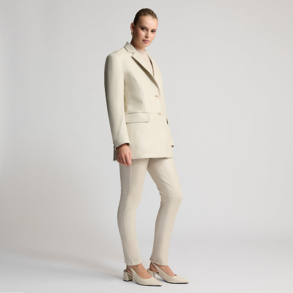 Darcy - Oversized Blazer - Porcelain