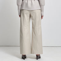 Chicago Wide Leg Pant - Porcelain Leather