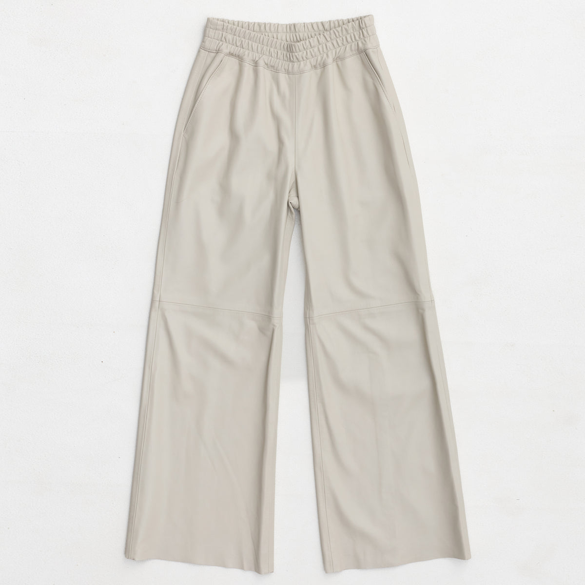 Chicago Wide Leg Pant - Porcelain Leather