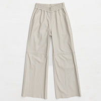 Chicago Wide Leg Pant - Porcelain Leather
