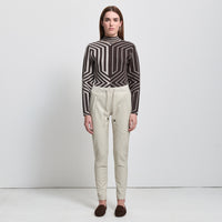 Frankie Jogger Pant - Porcelain Leather