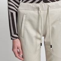 Frankie Jogger Pant - Porcelain Leather
