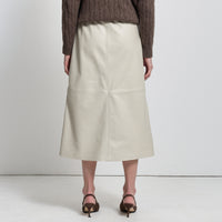 Gabriella Skirt - Porcelain Leather