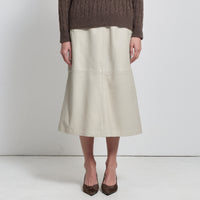 Gabriella Skirt - Porcelain Leather