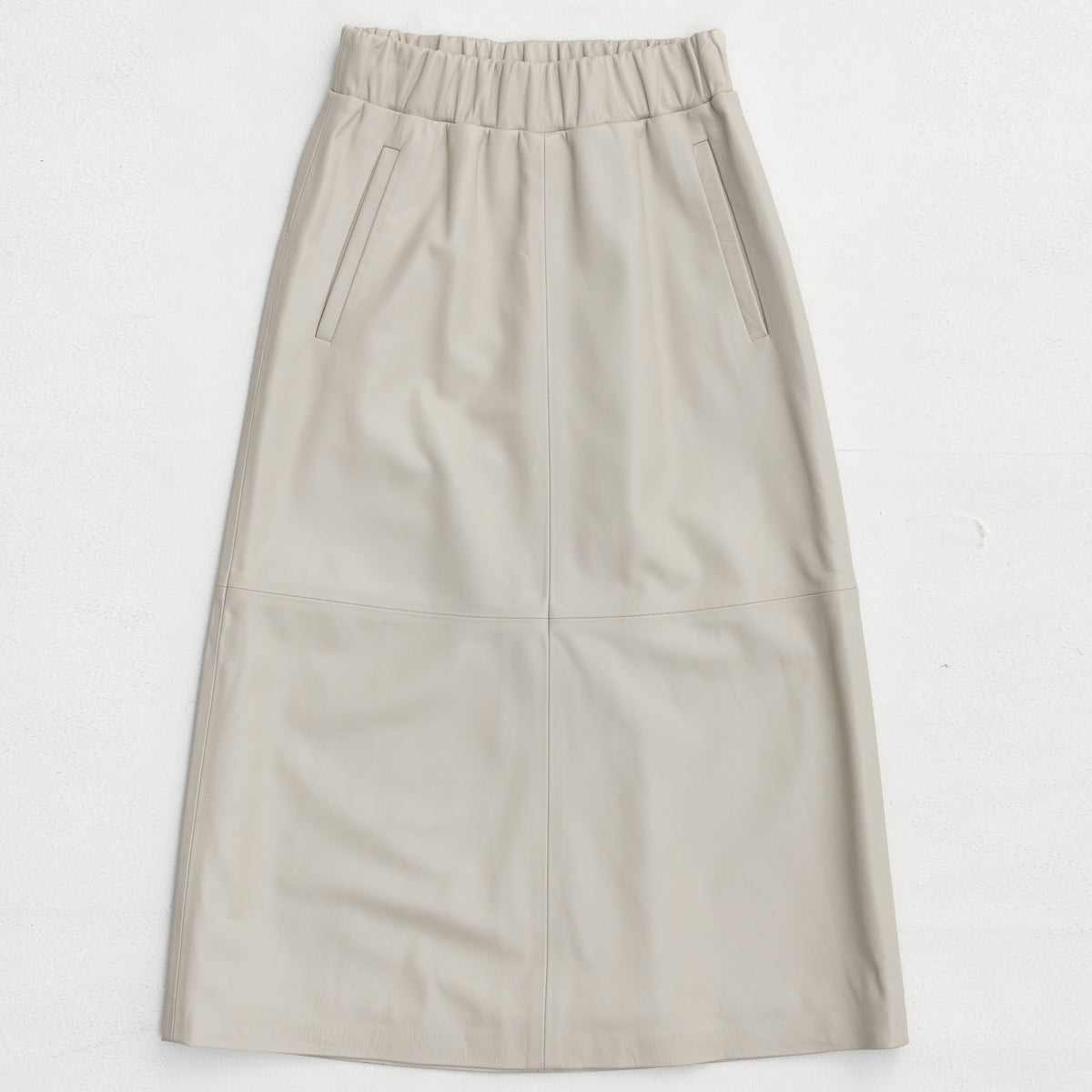 Gabriella Skirt - Porcelain Leather