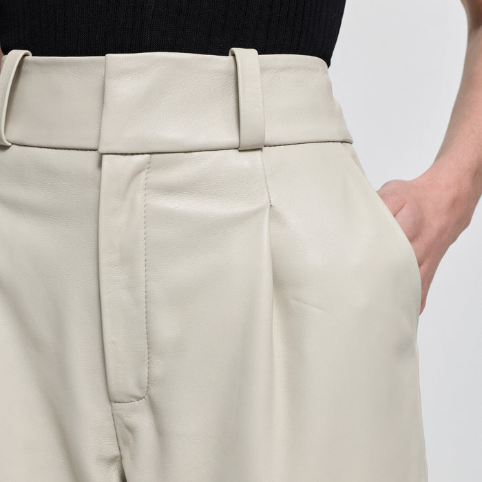Harriet Trouser - Porcelain Leather