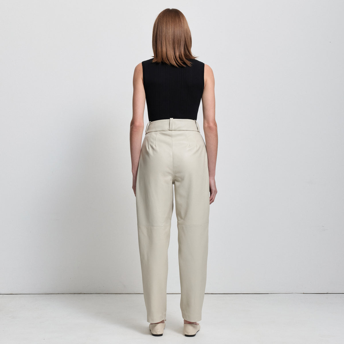 Harriet Trouser - Porcelain Leather