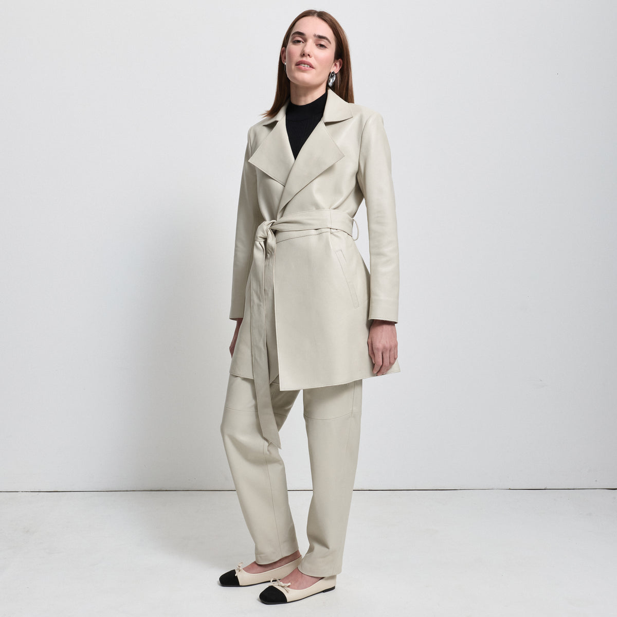 Harriet Trouser - Porcelain Leather