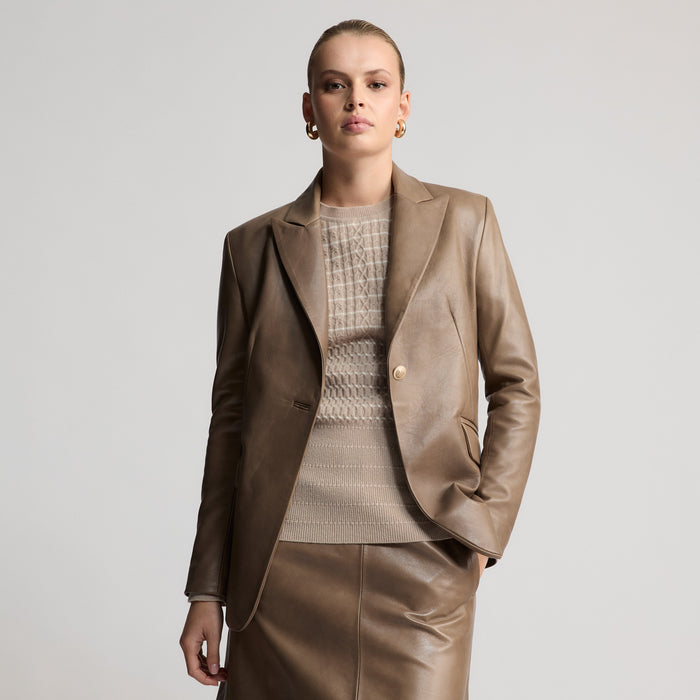 Samantha - Tailored Blazer - Putty