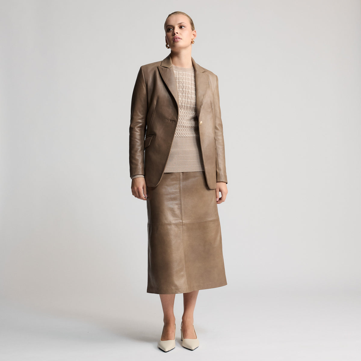 Samantha - Tailored Blazer - Putty