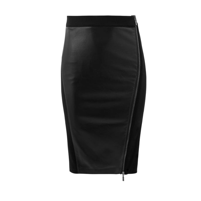 Scarlett Leather Skirt - Jet Black