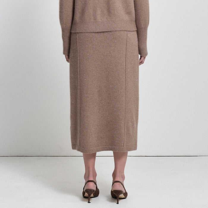 Claudine Knit Skirt - Toblerone