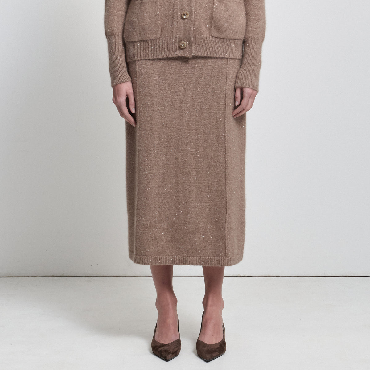 Claudine Knit Skirt - Toblerone