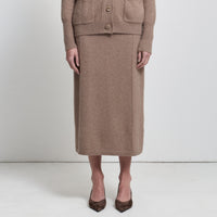 Claudine Knit Skirt - Toblerone