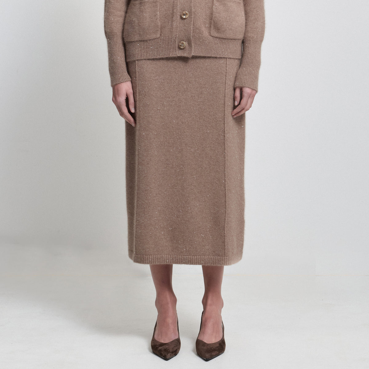 Claudine Knit Skirt - Toblerone