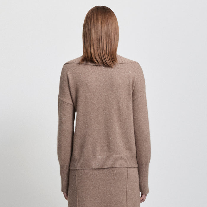 Simona Knit Cardigan- Toblerone