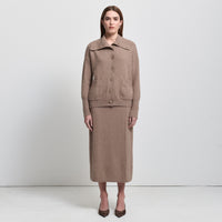 Simona Knit Cardigan- Toblerone