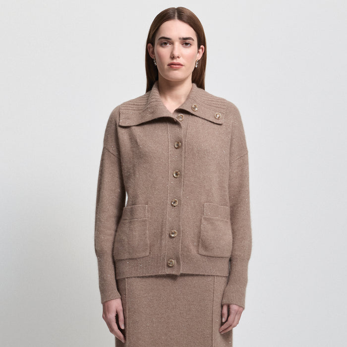 Simona Knit Cardigan- Toblerone