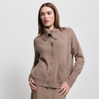 Simona Knit Cardigan- Toblerone