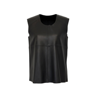 Didi Leather Top - Jet Black