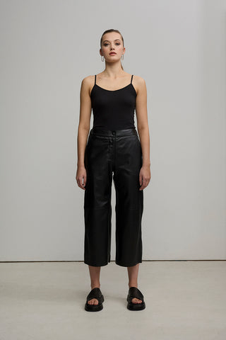 Trivett Leather Skirt - Chinchilla