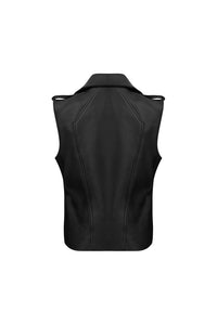 Elinor Leather Vest - Jet Black