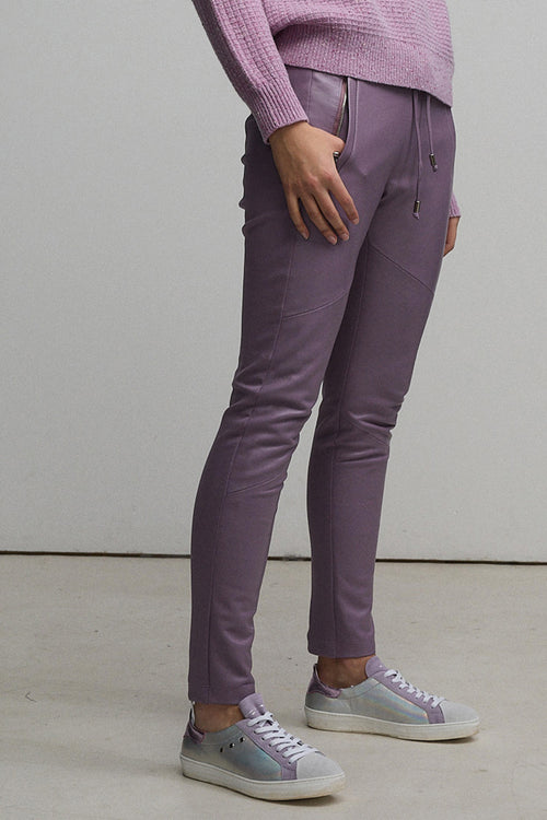 Frankie Leather Jogger Pant - Lilac